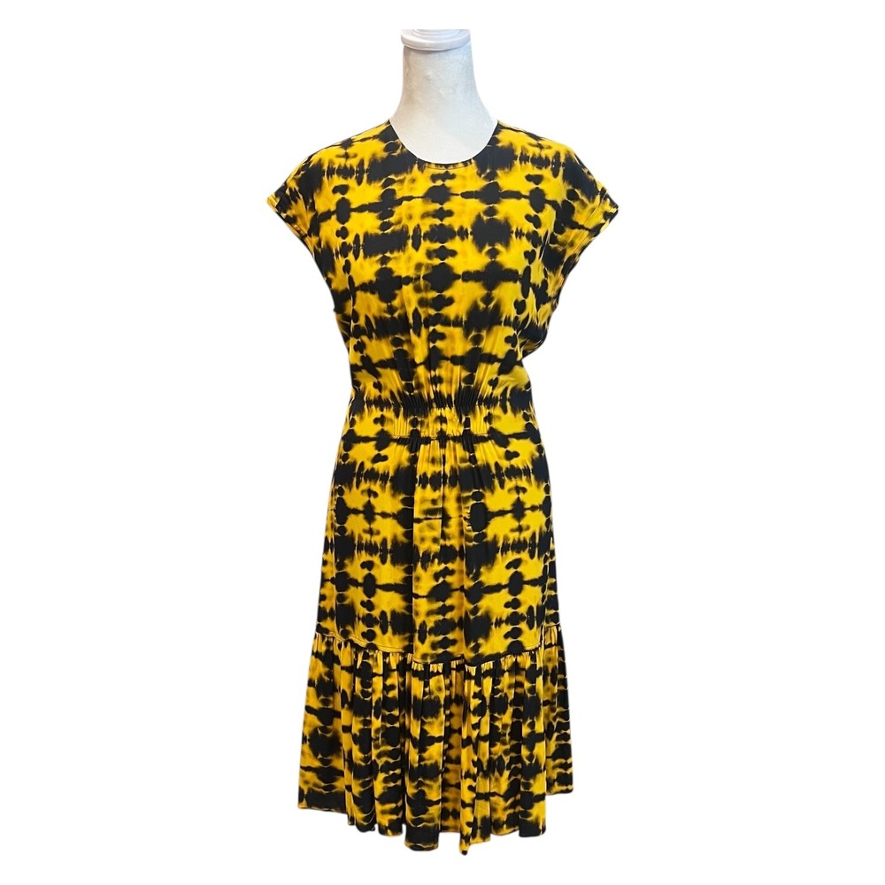 Proenza Schouler Sleeves Tie Dye Boho Tiered Midi‎ Dress Size 2
